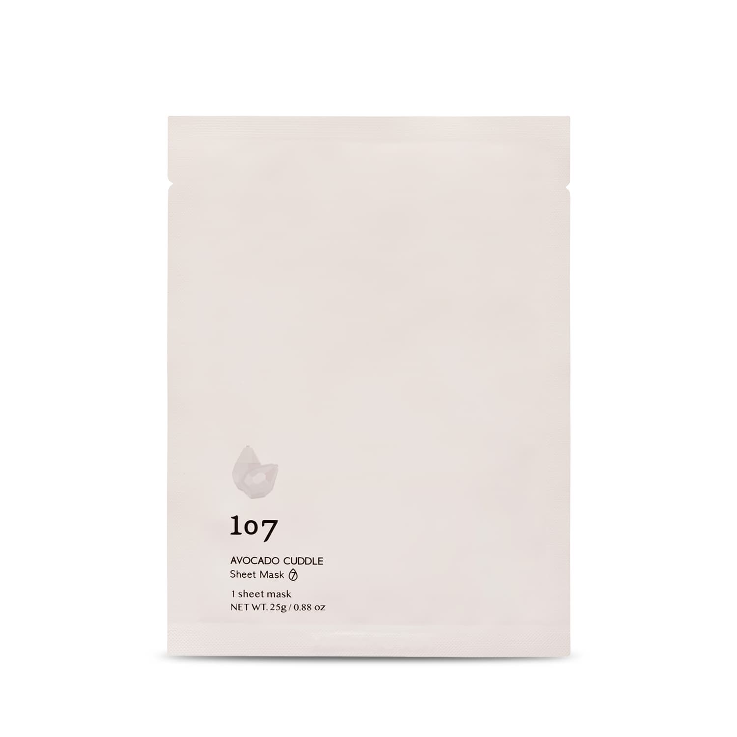 107 ONEOSEVEN Avocado Cuddle Sheet Mask 25g x 5ea, Facial Mask Sheet, Mask for face, K-Beauty