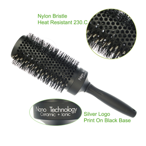 2019 Longer aluminum barrel nylon bristle styling hair brush