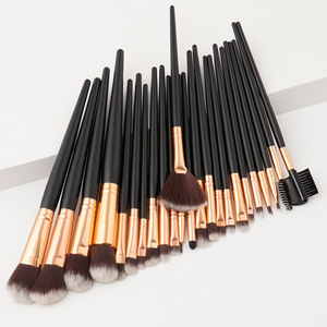 24 pcs pro rose gold makeup brush set nylon hair tool cosmetic kits