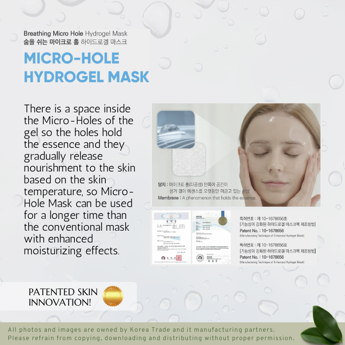 Beauugreen Micro-hole Hydrogel Face Masks