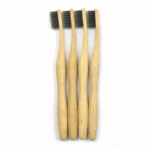 Biodegradable Bristles Ergonomic Handle Bamboo Toothbrush