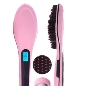 ceramic hair straightener brush/flat iron hair straightener 450/hair straightener brush 2 in 1