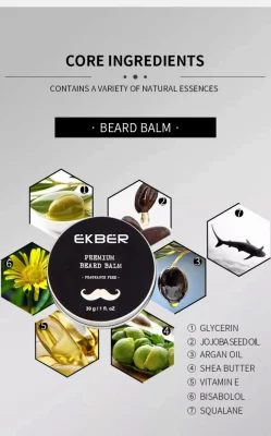 Custom Logo Beard Kit Organic Beard Oil Products Best Beard Care Growth Serum and Balm