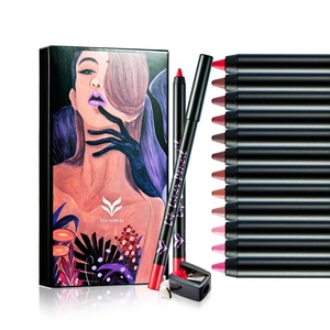 Euramerican 12 colors beauty lip liner pencil set