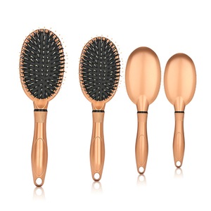 Factory OEM Logo Plastic Handle Oval Nylon Boar Bristle Hair Brush