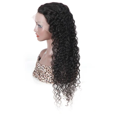 Factory Wholesale Human Hair Raw Brazilian Hair Natural Water Wave 13X4 Transparent HD Lace Front Wigs for Black Women