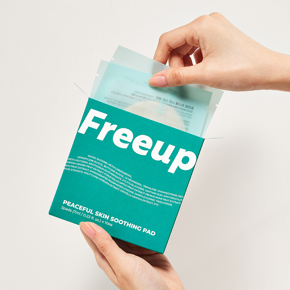 Freeup Peaceful Skin Soothing Pad (Portable / Pack of 10) / CICA Calming (CPNP, FDA)