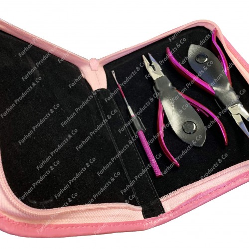 Hair extension Pliers set Pink