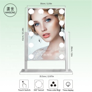 Hollywood Style Vanity Makeup Mirror LED Light Beauty  Cool White 12bulb Dimmable  Mirror