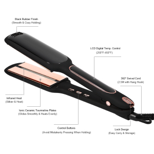 Infrared pod hair straightener tools direct selling  Wide version straightener hair flat iron