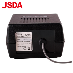 JSDA brand JD400 electric nail drill tool with handpiece and nail drill bits