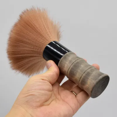 Lengthen Wood Handle Barber Powder Brush Hairdressing Neck Clean Makeup Brush