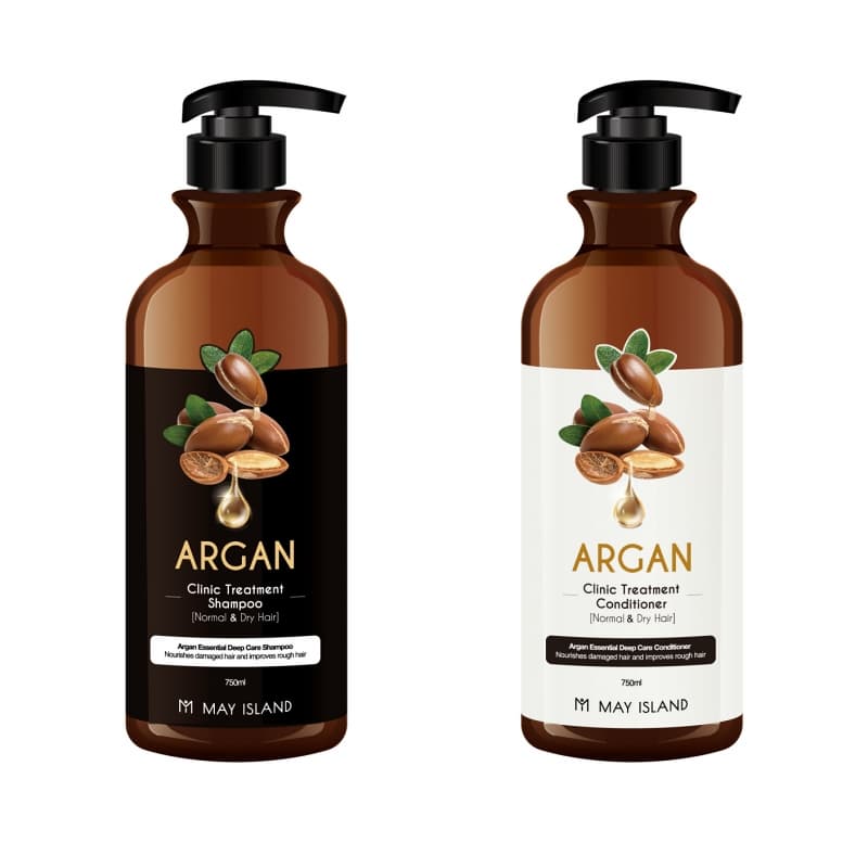 [MAY ISLAND] PROFESSIONAL CLINIC TREATMENT SHAMPOO &amp; CONDITIONER ARGAN 750ml