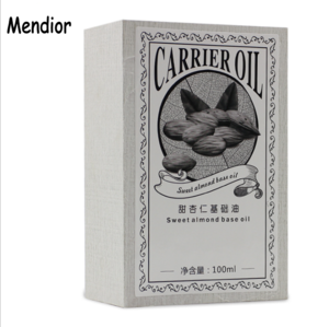 Mendior 2018 OEM organic sweet almond oil 100% Pure Natural sweet almond carrier Oil female body massage oil