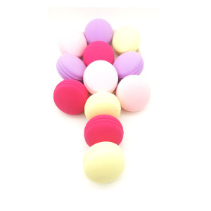 New design Latex free Macaron cosmetic puff make up sponge blender