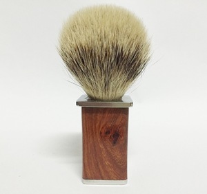 New products wooden handle super badger hair square shaving brush