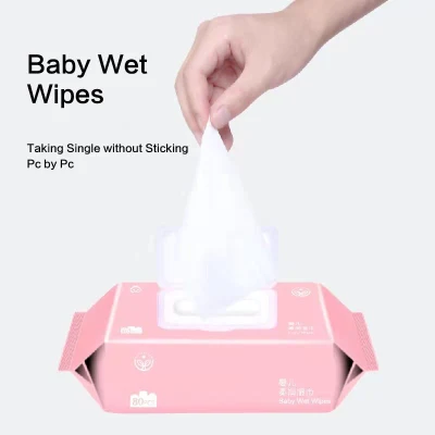 OEM Private Label Pure Cotton Wet Wipes for Baby Care Products