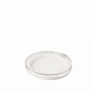 Plastic white compact pressed powder case for cosmetic packaging