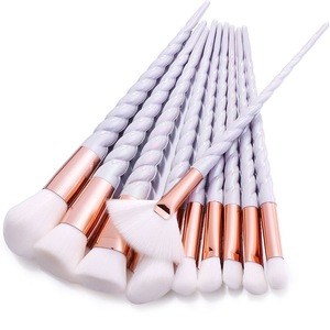 Private Label 10 Pcs Cosmetics Mascara Glitter Makeup Brush Set