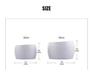 Round shape empty Hair Products Cosmetic Jar Packaging Jars