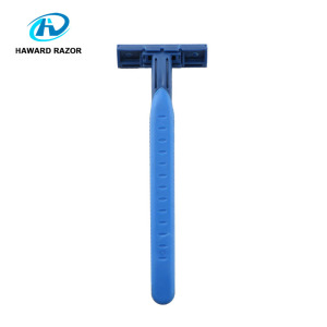 Twin blade body razor ergonomic shaving razor