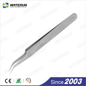 Waterun stainless steel tweezers pointed eyebrow tweezers