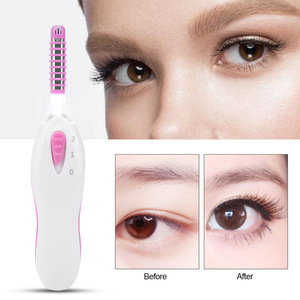 Wholesale Eyelash Curler Mini Electric LED Light Heated Eyelash Curler Double Heated Wire Electric Makeup Tools