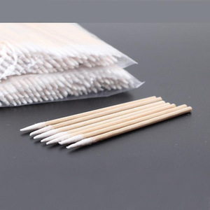 Wooden Cotton Tip Tattoo Supplies Cotton Buds Swabs Makeup Cosmetic Applicator Sticks