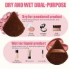 Luxury Rose Gold 10pcs Dual-Head Brush Collection including Velvet Powder Puffs & Window Makeup Case Custom Logo Wholesale
