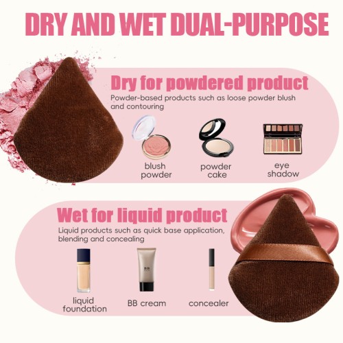 Luxury Rose Gold 10pcs Dual-Head Brush Collection including Velvet Powder Puffs & Window Makeup Case Custom Logo Wholesale