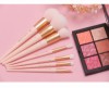 High Quality Custom Cone Handle Pink 7pcs Brush Set