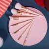 High Quality Custom Cone Handle Pink 7pcs Brush Set
