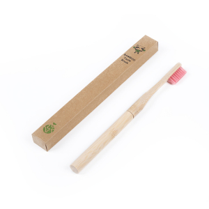 100% Biodegradable Castor Oil Bristles Replaceable Brush Head Bamboo Toothbrush