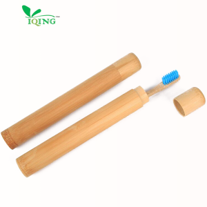 100% Natural  bamboo breathable design container travel toothbrush case