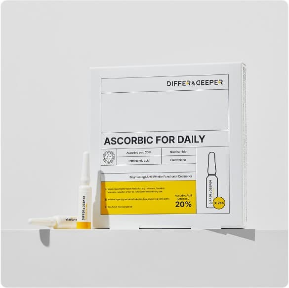 20% Ascorbic acid ampoule set only for Whitening