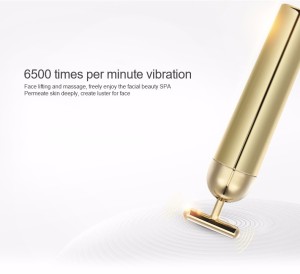 24K Golden Germanium Beauty Instrument Beauty Bar Skin Face Massage Tool Energy Facial Massager Beauty Bar