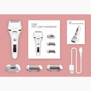 4 IN 1 Women Hair Remover Electric Trimmer Ladies Body Portable Painless Epilation Hair Removal