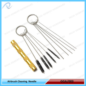 4 SET Airbrush Spray Gun Wash Cleaning Tools Needle Nozzle Brush Glass Cleaning Pot