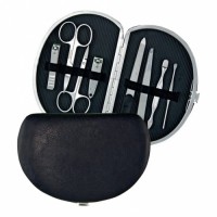 black Manicure Pedicure Stainless Steel Professional Kit