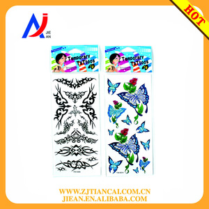 body art women metallic temporary tattoo body hand tattoo sticker