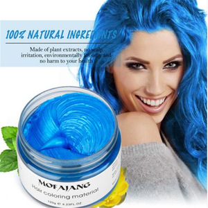 Color Hair Wax Styling Pomade Silver Grandma Grey Temporary Hair Dye Disposable Fashion Molding Coloring Mud Cream