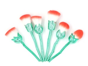 Cosmetic Makeup Tool 6pcs Flower Shaped Rose Gold Make Up Brushes