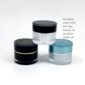 cosmetic packaging 5g empty nail gel pot black cosmetic acrylic jar sample facial cream jar