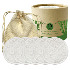 Eco-friendly organic round cotton pads facial makeup remover pads
