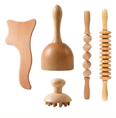 EMS Suit 6PCS in One Kit Wooden Massager