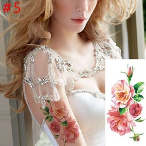 EP13 New Fashion Removable Women Lady 3D Flowers Waterproof Temporary Tattoo Stickers Beauty Body Art Easy Wear And Easy Clean