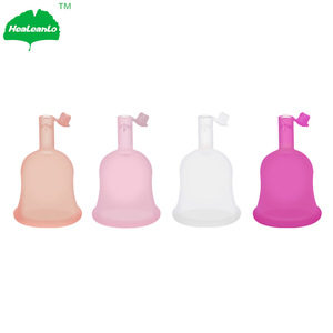 Healeanlo Hygiene Silicone Lady Drain Valve Folding Menstrual Cups with lid collapsible period cup