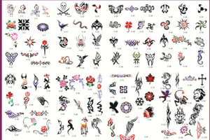 Henna Tattoo Book 3 Airbrush Tattoo Stencils 100pcs Totem Theme Picture
