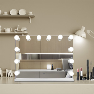 Hollywood Lighted Mirror Makeup Vanity Mirror Desk Mirrors With Dimmer