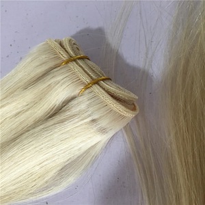 hot new products Various High Quality human hair Platinum Blonde Clip in White Hair Extensions